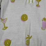 Cynthia Rowley  Polo‎ Sweater Cocktail Print Womens Small Zip Collar Cotton Retro Photo 4