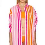 Beach Riot  Revolve Alexa Pink Sunset Stripe Swim Cover Up Summer Photo 1