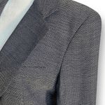 DKNY Y2K Longline Navy Textured Blazer Wool Career Office Minimalist Jacket Photo 1