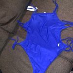 Ekouaer Sunshine Lace Up High Cut Hollow One Piece Photo 6