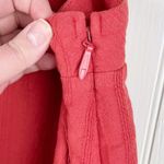 City Chic  High Waist Wide Leg Cropped Pants Striped Texture Orange Red Size 16 Photo 5