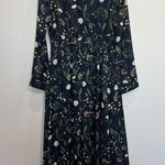 Roolee  Medium Dress Midi Navy Floral Long Sleeve Keyhole Detail Cottage Women’s Photo 5