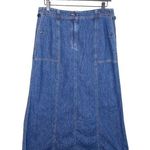 Jones New York Vintage Y2K 2000s Jeans Women's A-line Cotton Denim Maxi Skirt Photo 0