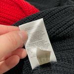 EXPRESS Red White Black Heavyweight Knit Oversized Tunic Sweater Photo 11