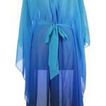 Gottex  Harmony Caftan S NWT Swim Coverup Ocean Blue Vacation Beach Resort Style Photo 0