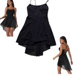 Halara  Black Corset Open Back Mesh Skort Shorts Mini Dress Black Size Small Photo 1