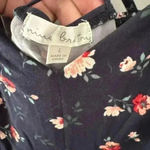 Nine Britton  Willow Brushed Maxi Dress ~ L ~ Navy Floral ~ NWT! Photo 4