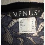 Venus  Navy Blue Floral Lace Long Sleeve Dress, Front Zip, Wedding, Cocktail, 2 Photo 6