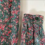 Vintage Floral Prairie Cottage Core Midi Dress Green Photo 8