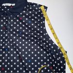 Lady Hagen Navy‎ Star-Patterned Sleeveless Collared Top Polo Preppy Photo 8