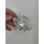 Christina Collection Aurora Borealis ornate hair comb.wedding prom special event Silver Photo 5