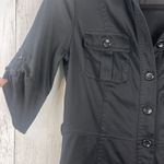 Lafayette 148 New York‎ Dress Size 0 Button Up Short Sleeve Casual Utility Work Black Photo 3