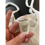 Urban Romantics NEW  Women’s Spaghetti Strap OffWhite Blouse Lacey Semi Sheer L Photo 7