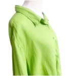 Bridgewater Studio 100% Linen Long Sleeve Button Down Plus Size 3X Green Photo 5