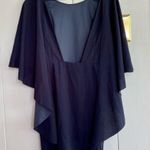 SheIn ⭐️ Navy formal mini dress winged sleeves fitted body size medium Photo 3