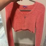 Edikted Wildfox Pink Fuzzy Cropped Sweater Photo 0