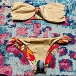 Dolce Vita NWT Tropical Print Reversible Bikini in Cherry Size Medium Photo 2