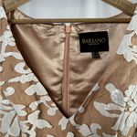 Bariano  Long Sleeve Lace Gown in White Tan Size 12‎ Photo 3