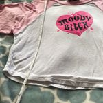 Dolls Kill O-Mighty Pink Heart Baseball Crop Top Photo 5