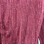 Maurice's vintage L wool blend cardigan burgundy zip front ramie winter preppy Photo 5