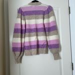 Ganni Striped Balloon Sleeve Sweater Photo 3