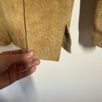 Marsh Landing Suede Jacket Women M Tan Rustic Perforated Leather Western Boho Photo 5
