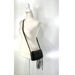 Brian Atwood Acolby Crossbody Large Bubble Grain Leather Fringe Photo 1