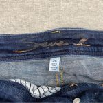 Seven7  Indigo Flare Jeans with Embroidered Pockets Photo 7