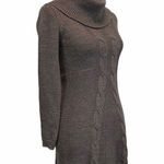 Cowl Neck Wool Blend Bodycon Knit Sweater Dress XS Photo 3