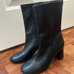 ZARA Black Leather Boots Photo 3