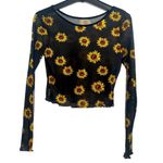 Sheer Sunflower Shirt Black Size XS Photo 2