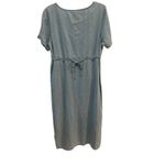 Vintage Teddi Denim Shift Dress XL Embroidered Nautical Beach Theme NWT Blue Photo 4