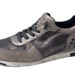 Paul Green   | 8.5 | Sneaker Lace Up Runner Flat Comfort Shoe Studs Metallic Photo 0