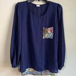 Pink Owl  sheer blouse M Photo 0