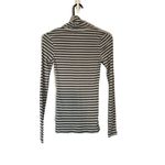 Splendid White & Black Striped Long Sleeve Turtle Neck Shirt Women Sz XS Photo 1