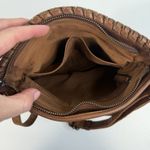 Crossbody Bag Brown Woven Leather Boho Slouchy Removable Adjustable Strap Photo 8