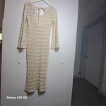 Laguna Blu Cream Long Sleeve Knit Dress Size L Photo 2