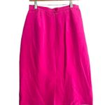 VTG Womens Skirt Size 6 Fuchsia 100% Silk Knee Length Lined Classy Career Work Pink Photo 1