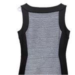 Calvin Klein  Black Gray Ponte Knit Sleeveless Sheath Dress 6 Photo 4