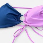 l*space L* Freddie keyhole colorblock purple blue halter bikini top medium new Photo 1