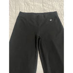 Old Navy Wide Leg Cropped Leggings Pants Womens Size Medium Black White Logo Photo 1
