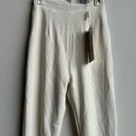 Oh Polly NWT White Cream Suede Lace Up Tie Up High Rise Pants Size XS / 2 Photo 2