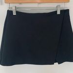 ZARA Black Asymmetrical Wrap Skort / Skirt Photo 0
