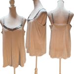 Motherhood Maternity Sleep White with Gray Polka Dots & Trim Tank Size Medium Photo 1