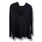 Woman Within Black Heather Space Dye Waffle Knit Hoodie Size 22 24 1X Photo 4