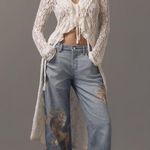 New with tags Anthropologie Pilcro low rise wide leg jeans 25 tall Blue Photo 1