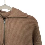 Madewell  Women Sz S Glenbrook Half Zip Pullover Sweater Brown Merino Wool Blend Photo 3