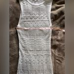 Love Tree  White Crochet Sweater Midi Dress Sleeveless Cover Up Sz S NWOT Photo 5