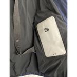 NEW Small Blanc Noir Jacquard Hooded Puffer Jacket Faux leather Shoulder strap Blue Photo 4