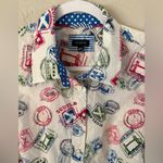 Talbots PRE FALL MEDIUM PASSPORT STAMPS CLASSIC SHIRT IVORY Photo 3